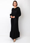 Serafina Collection One Size Plisse Maxi Dress, Black