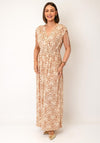 Serafina Collection Geometric Print Maxi Dress, Beige Multi