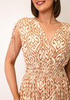 Serafina Collection Geometric Print Maxi Dress, Beige Multi