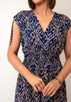 Serafina Collection One Size Geometric Print Maxi Dress, Blue Multi