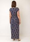 Serafina Collection One Size Geometric Print Maxi Dress, Blue Multi