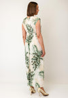 Serafina Collection One Size Botanical Print with Foil Detail Midi Dress, Green Multi