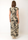 Serafina Collection One Size Botanic Print Maxi Dress, Black Multi