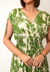 Serafina Collection One Size Botanic Print Maxi Dress, Green Multi