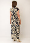 Serafina Collection One Size Botanic Print Maxi Dress, Navy Multi