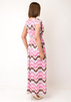 Serafina Collection One Size Geometric Print Maxi Dress, Pink Multi