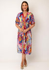 Serafina Collection One Size Abstract Print Midi Dress, Multi Coloured