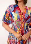 Serafina Collection One Size Abstract Print Midi Dress, Multi Coloured