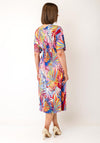 Serafina Collection One Size Abstract Print Midi Dress, Multi Coloured