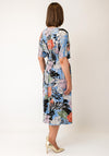 Serafina Collection One Size Foil Print Floral Dress, Blue