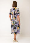 Serafina Collection One Size Foil Print Floral Dress, Lilac