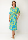 Serafina Collection One Size Abstract Print Maxi Dress, Blue Multi