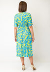 Serafina Collection One Size Abstract Print Maxi Dress, Blue Multi