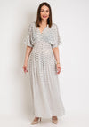 Serafina Collection One Size Polka Dot Maxi Dress, White