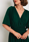 Serafina Collection One Size Shirring Waist Maxi Dress, Green