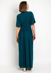 Serafina Collection One Size Shirring Waist Maxi Dress, Teal