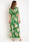 Serafina Collection One Size Leaf Print Maxi Dress, Green