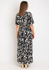 Serafina Collection One Size Metallic Print Maxi Dress, Black