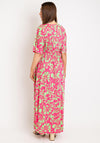 Serafina Collection One Size Metallic Print Maxi Dress, Pink