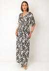 Serafina Collection One Size Baroque Print Maxi Dress, Black