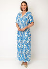 Serafina Collection One Size Baroque Print Maxi Dress, Blue