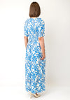 Serafina Collection One Size Baroque Print Maxi Dress, Blue