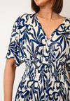 Serafina Collection One Size Baroque Print Maxi Dress, Navy