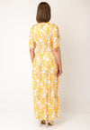 Serafina Collection One Size Baroque Print Maxi Dress, Yellow