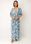 Serafina Collection One Size Botanical Print Maxi Dress, Blue Multi