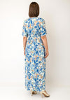 Serafina Collection One Size Botanical Print Maxi Dress, Blue Multi