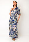 Serafina Collection One Size Floral Print Maxi Dress, Blue Multi