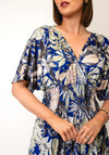 Serafina Collection One Size Floral Print Maxi Dress, Blue Multi