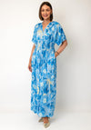 Serafina Collection One Size Floral Print Midi Dress, Blue Multi