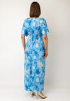 Serafina Collection One Size Floral Print Midi Dress, Blue Multi