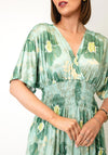 Serafina Collection One Size Floral Print Maxi Dress, Green Multi
