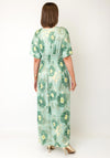 Serafina Collection One Size Floral Print Maxi Dress, Green Multi