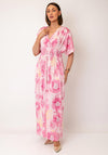 Serafina Collection One Size Floral Print Maxi Dress, Pink