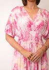 Serafina Collection One Size Floral Print Maxi Dress, Pink