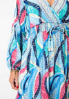Serafina Collection V Neck Maxi Dress, Blue Multi