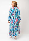 Serafina Collection V Neck Maxi Dress, Blue Multi