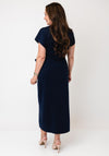 Serafina Plain Casual Midi Dress, Navy