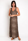 Serafina Collection One Size Leopard Print Maxi Dress, Brown