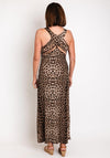 Serafina Collection One Size Leopard Print Maxi Dress, Brown