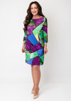 Serafina Collection Geometric Print Mini Dress, Purple Multi
