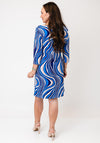 Serafina Collection Retro Print Mini Dress, Blue