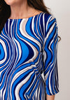 Serafina Collection Retro Print Mini Dress, Blue