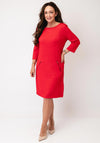 Serafina Collection Textured Tunic Dress, Red