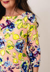Serafina Floral Print Tunic Dress, Pink Multi
