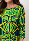 Serafina Collection Abstract Print Mini Dress, Green