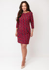 Serafina Collection Geo Print Mini Dress, Red